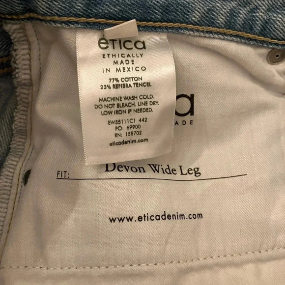 NWT ETICA Devon Crop Jeans in Mojave River - Picture 6 of 7